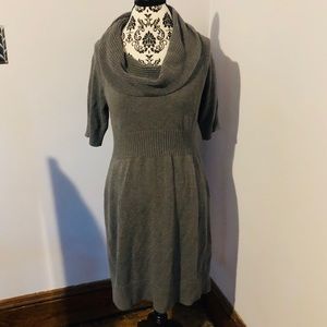 Sophisticated gray sweater dress. Large